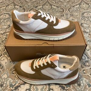 NWT Madewell Kickoff Trainer Sneakers in Ripstop Nylon and Lether Sz 7 M